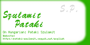 szulamit pataki business card